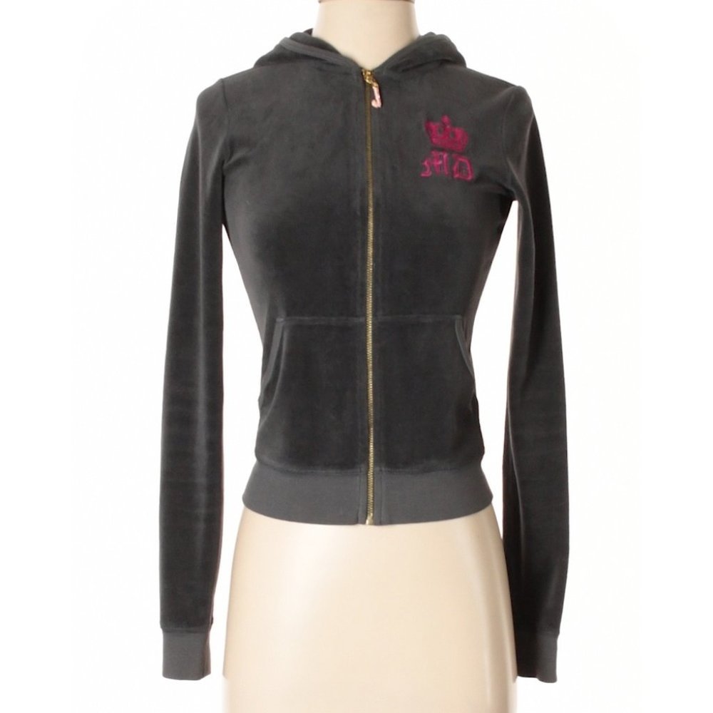 Juicy Couture Zip Up Hoodie Gray